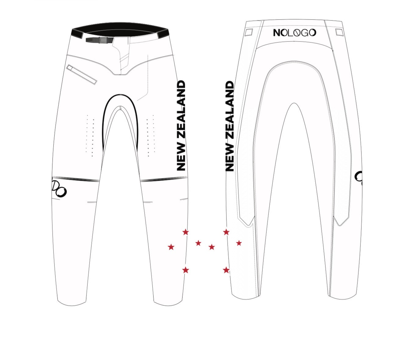 New Zealand Worlds Racer Pant White